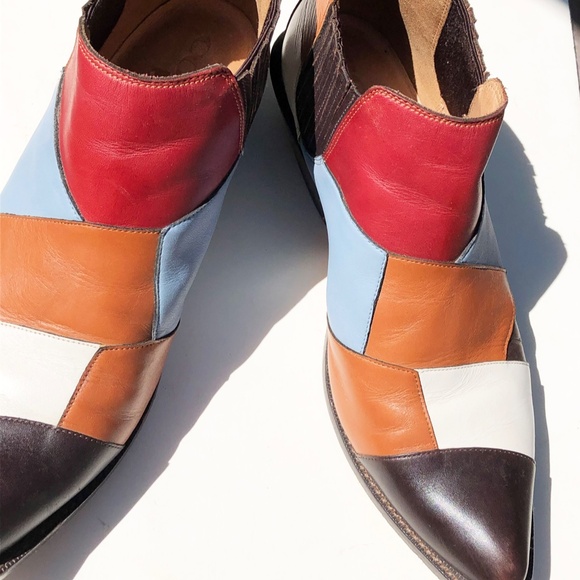 Coach leather patchwork multicolor boots - Picture 6 of 7